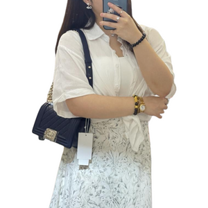Small Boy Bag Lambskin Blue GHW