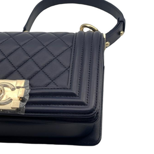 Small Boy Bag Lambskin Blue GHW