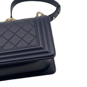 Small Boy Bag Lambskin Blue GHW