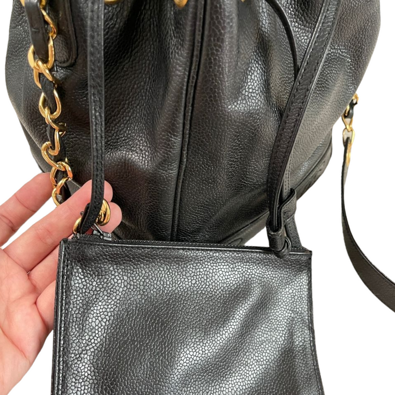 Vintage CC Bucket Caviar Black GHW