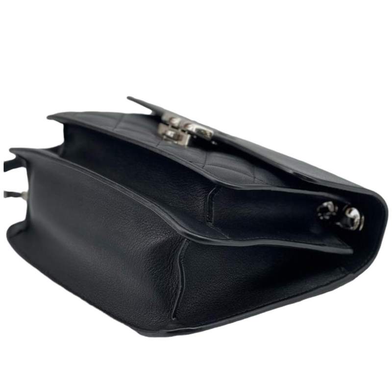 Mini CC Box Flap Grained Calfskin Black SHW