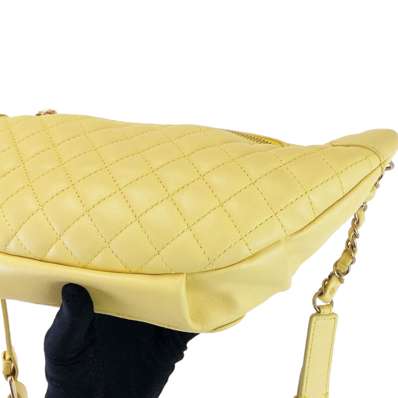 Quilted Calfskin Yellow Belt Bag GHW Bag Religion