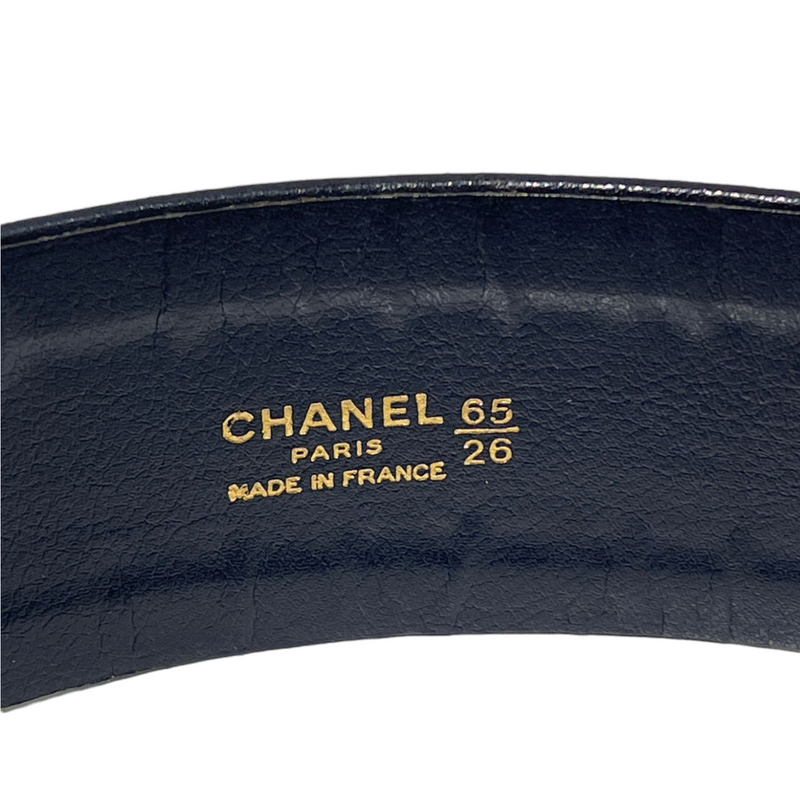 Vintage Chain Trimmed Leather Waist Belt