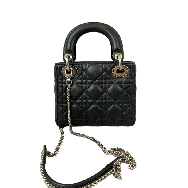 Mini Lady Dior Lambskin Black SHW