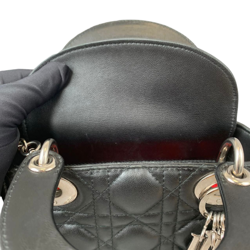 Mini Lady Dior Lambskin Black SHW