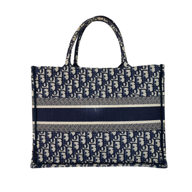 Medium Book Tote Oblique Canvas Blue