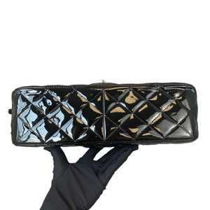 Jumbo Double Flap Patent Black SHW