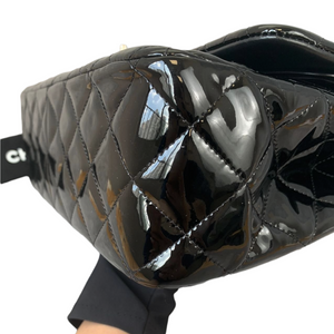Jumbo Double Flap Patent Black SHW