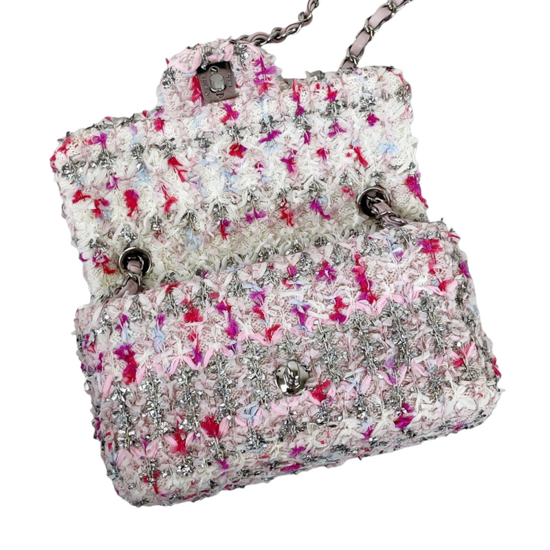 Mini Rectangular Flap Tweed Multi Color SHW