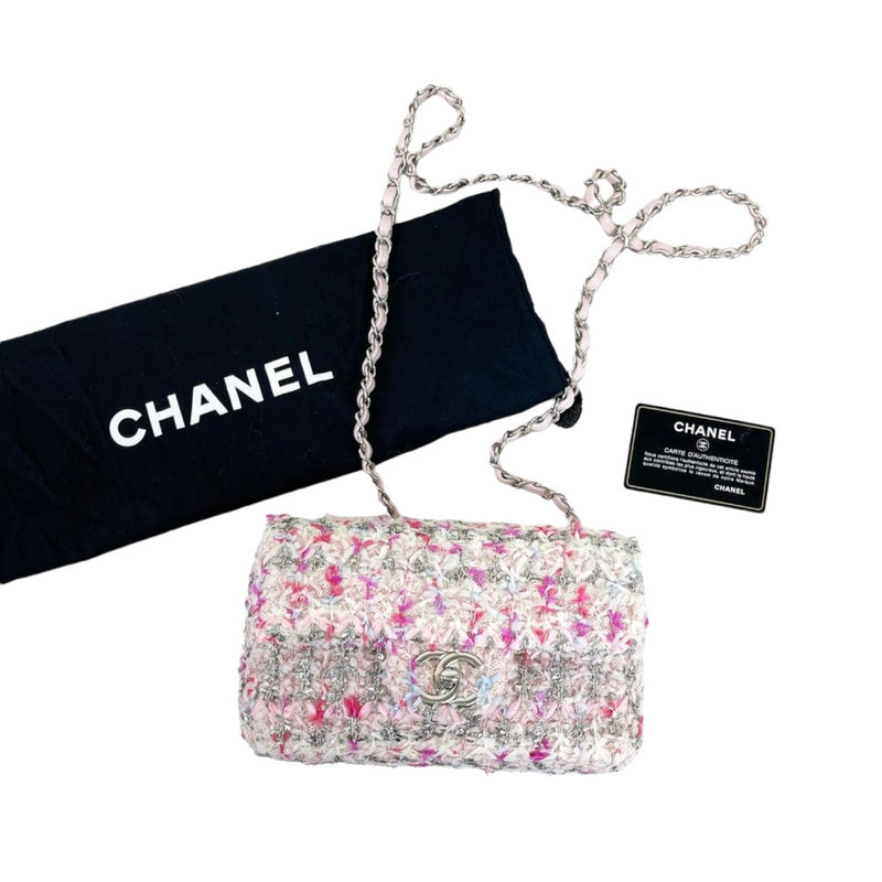 Mini Rectangular Flap Tweed Multi Color SHW