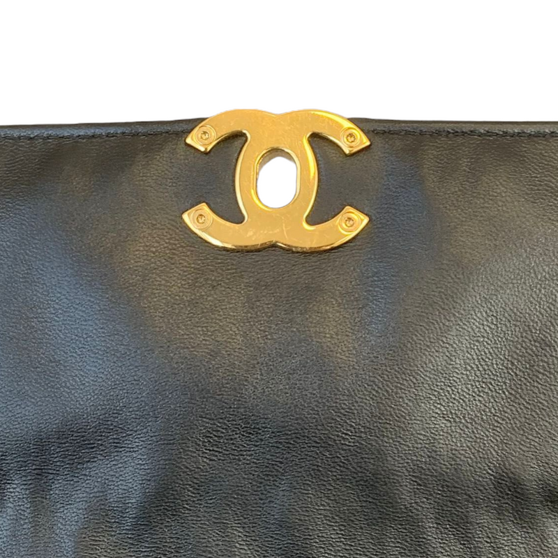 Mini Flap Bag Mixed Leather Black GHW