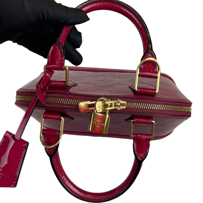 Louis Vuitton Alma Monogram Vernis BB Magenta - US