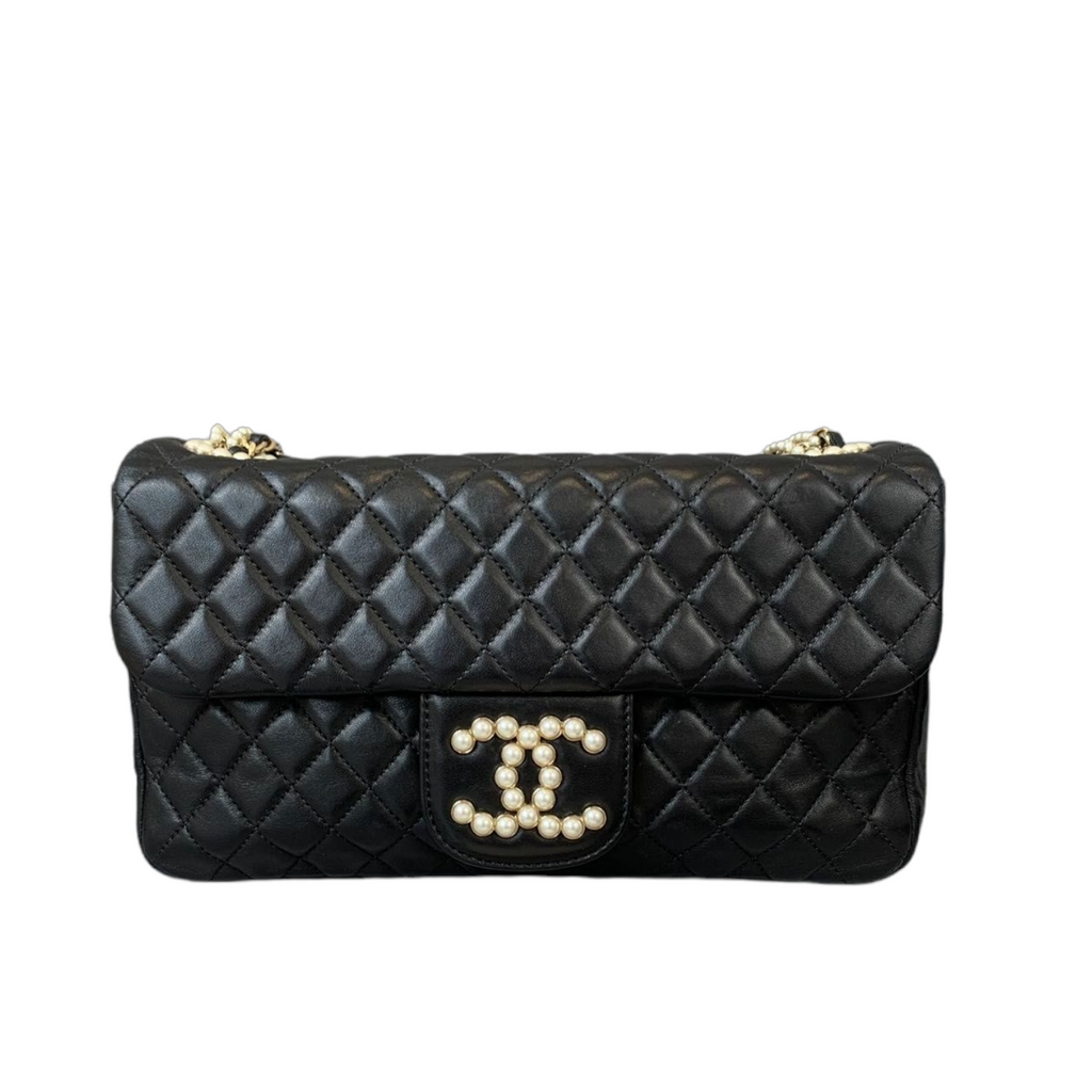 Westminster Flap Lambskin Black Pearl Strap