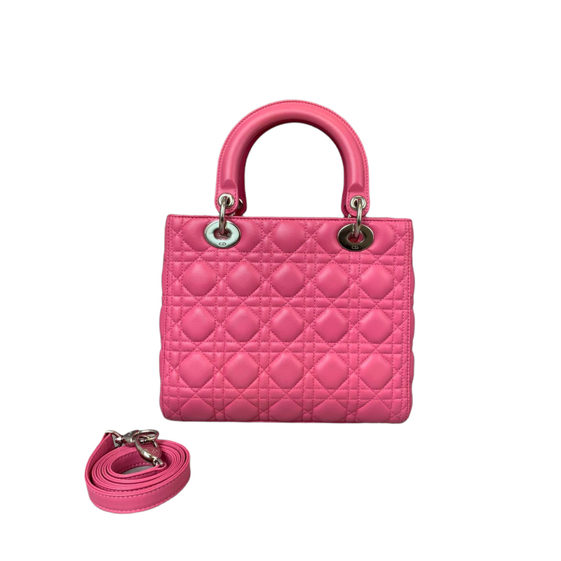 Medium Lady Dior Lambskin Pink SHW