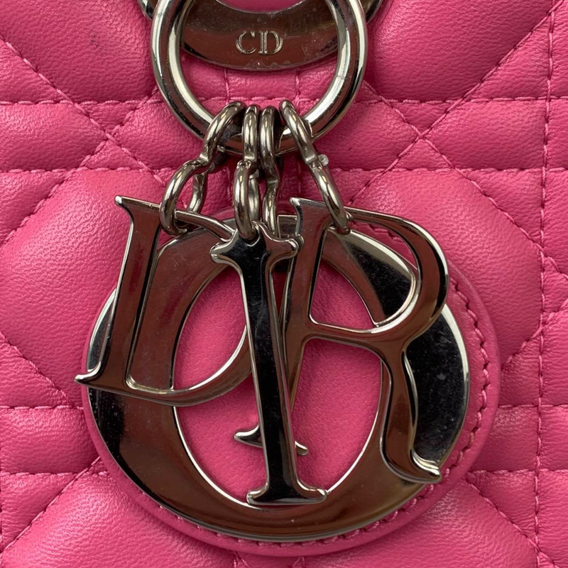 Medium Lady Dior Lambskin Pink SHW