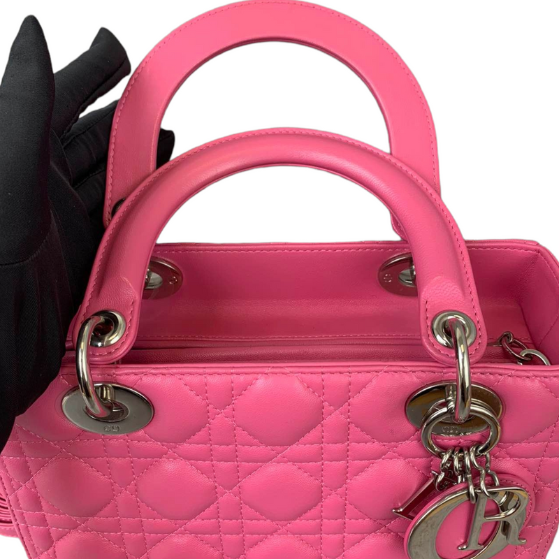 Medium Lady Dior Lambskin Pink SHW