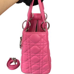 Medium Lady Dior Lambskin Pink SHW