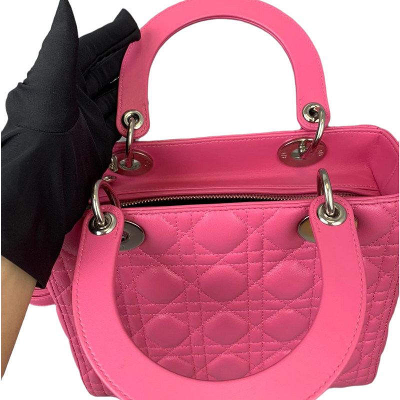 Medium Lady Dior Lambskin Pink SHW