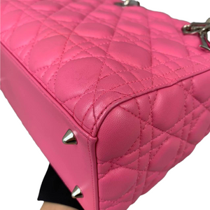 Medium Lady Dior Lambskin Pink SHW