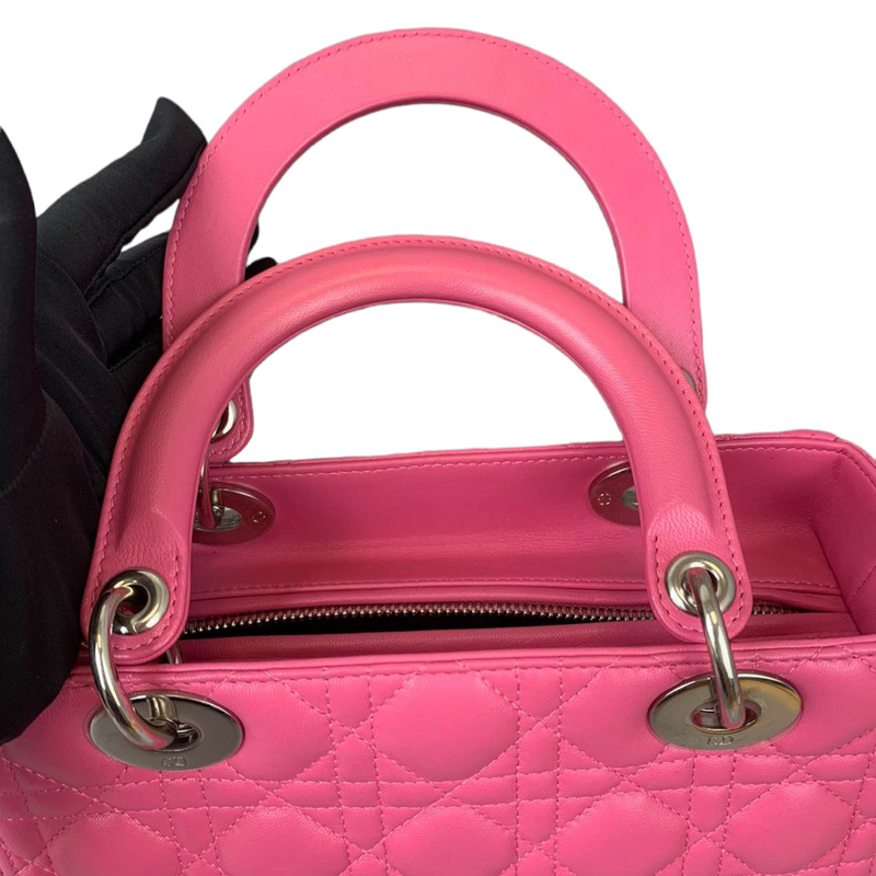 Medium Lady Dior Lambskin Pink SHW