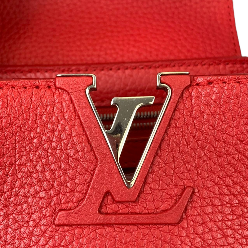 Louis Vuitton Capucines BB Red with Studs Taurillon Leather (Date