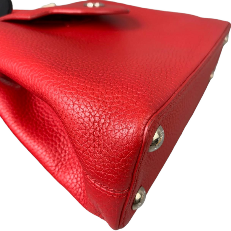 Capucines BB Red Taurillon Leather
