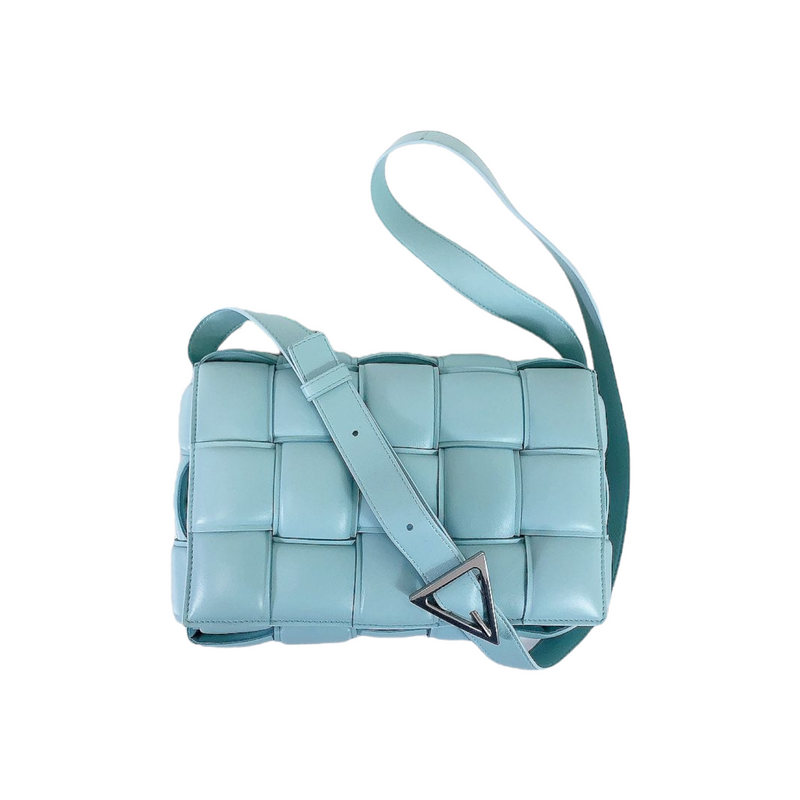 Bottega Veneta Padded Cassette Shoulder Bag in Light Blue -Available in our  store!