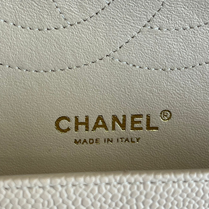 Jumbo Classic Double Flap Caviar Beige GHW