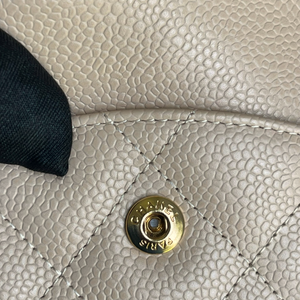 Jumbo Classic Double Flap Caviar Beige GHW