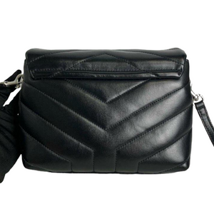 Loulou Matelassé Toy Leather Satchel Black