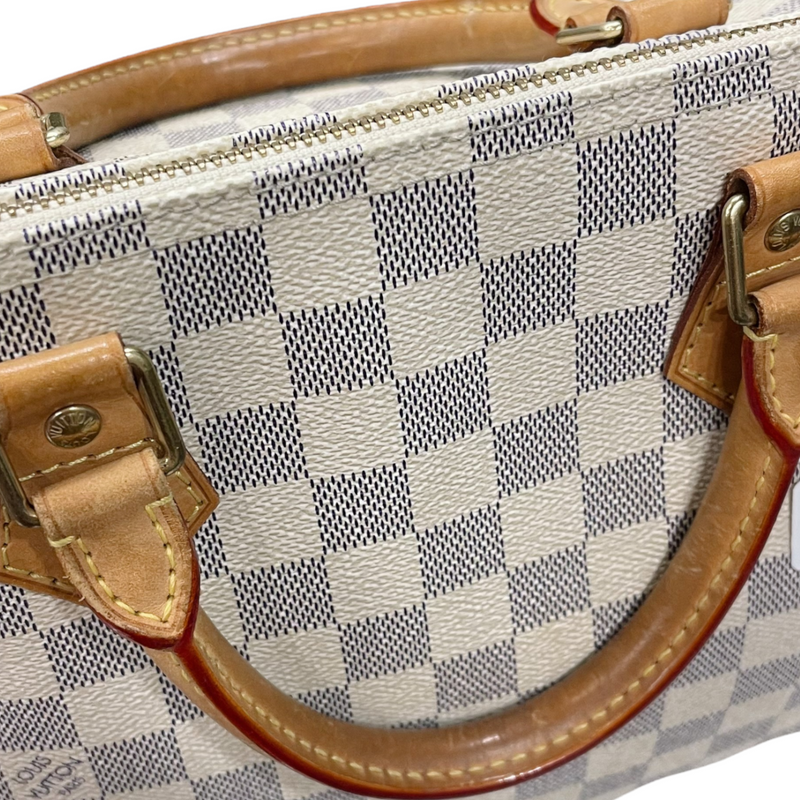 Damier Azur Speedy 35 White GHW