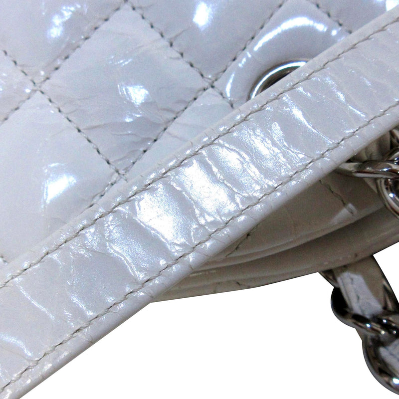 Mademoiselle Patent Leather Bowling Bag White - Bag Religion