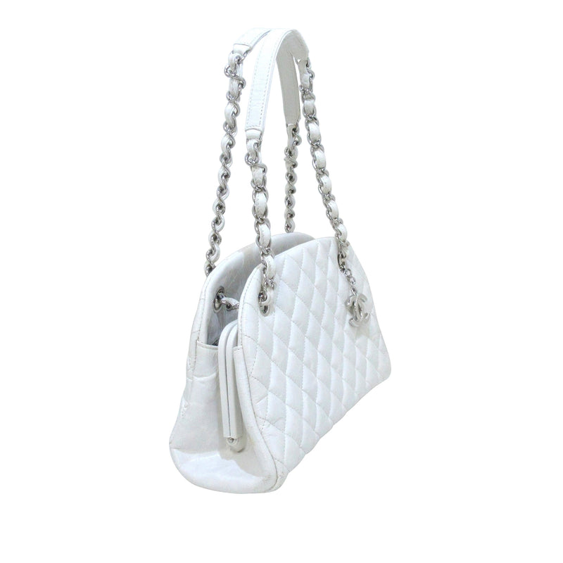 Mademoiselle Patent Leather Bowling Bag White - Bag Religion