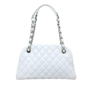 Mademoiselle Patent Leather Bowling Bag White - Bag Religion