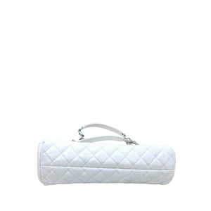 Mademoiselle Patent Leather Bowling Bag White - Bag Religion