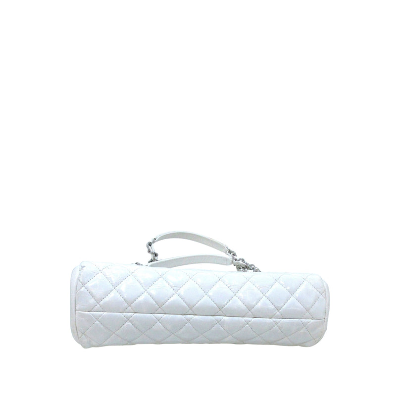Mademoiselle Patent Leather Bowling Bag White - Bag Religion