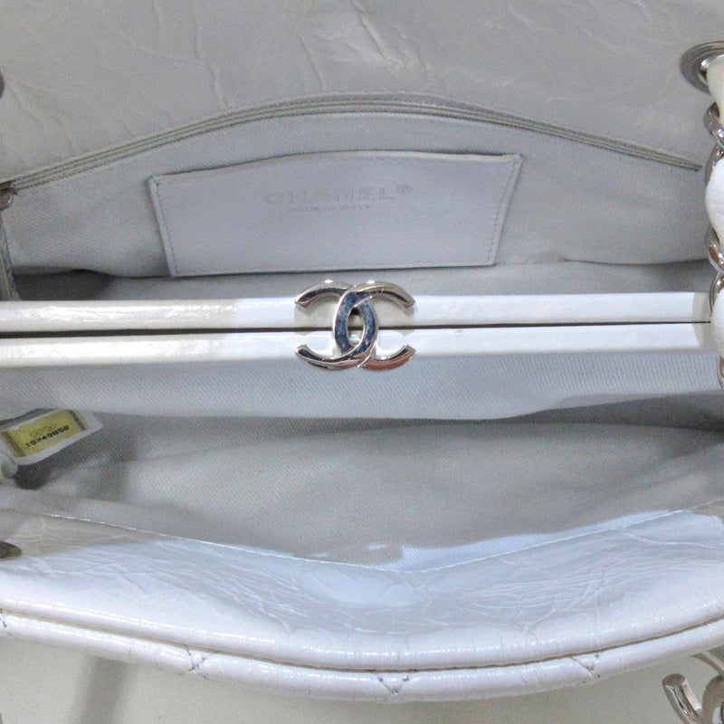 Mademoiselle Patent Leather Bowling Bag White - Bag Religion
