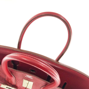 Birkin 35 Rouge Garance Clemence K-Stamp with Palladium HDW