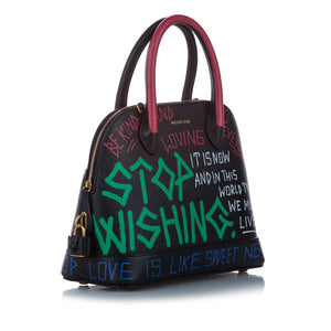 Graffiti Ville Satchel Black Bag GHW