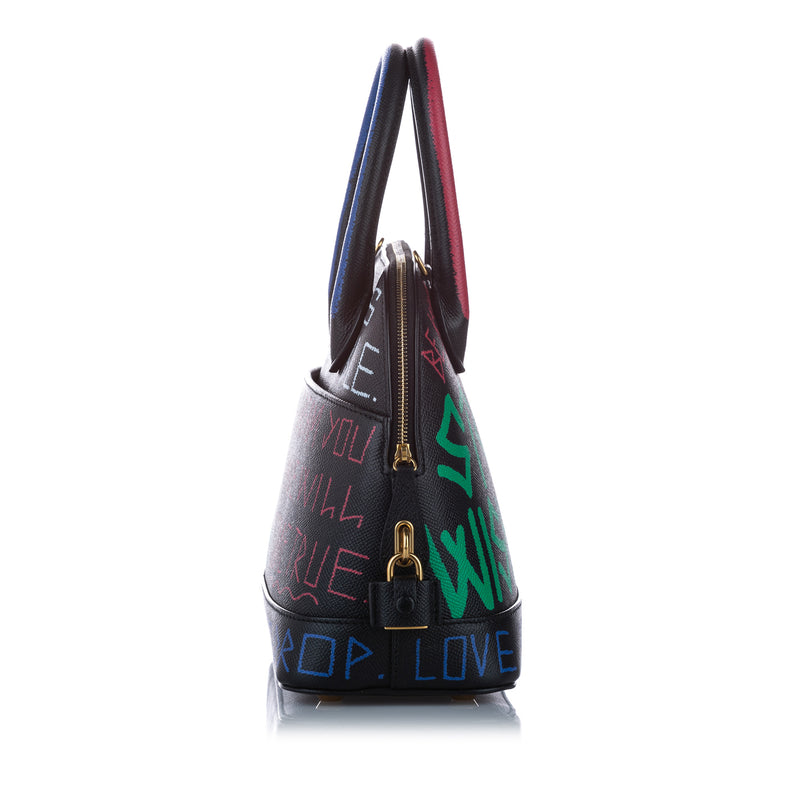 Graffiti Ville Satchel Black Bag GHW