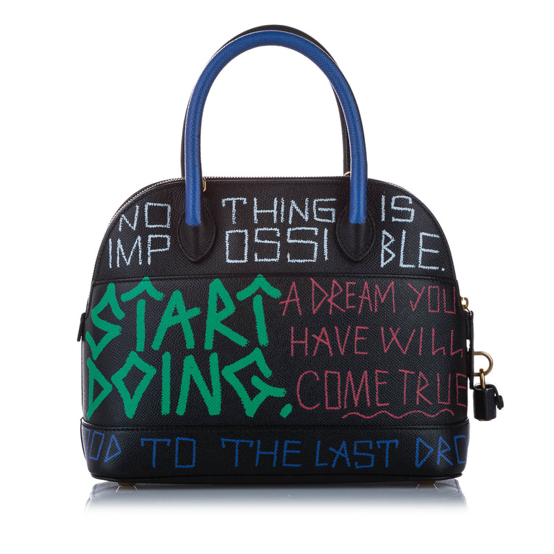 Graffiti Ville Satchel Black Bag GHW