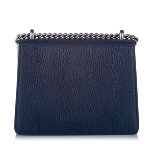 Dionysus Leather Crossbody Bag Blue SHW