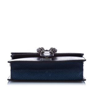 Dionysus Leather Crossbody Bag Blue SHW