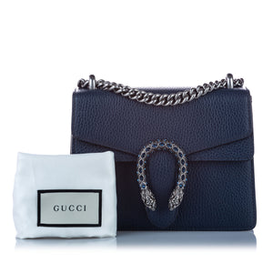 Dionysus Leather Crossbody Bag Blue SHW
