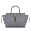 Downtown Cabas Leather Satchel Gray SHW