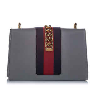 Sylvie Leather Shoulder Bag Gray - Bag Religion