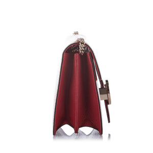 Interlocking Chain Leather Crossbody Bag Red - Bag Religion