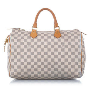 Damier Azur Speedy 35 White - Bag Religion