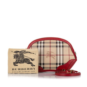 Haymarket Check Canvas Crossbody Bag Red - Bag Religion