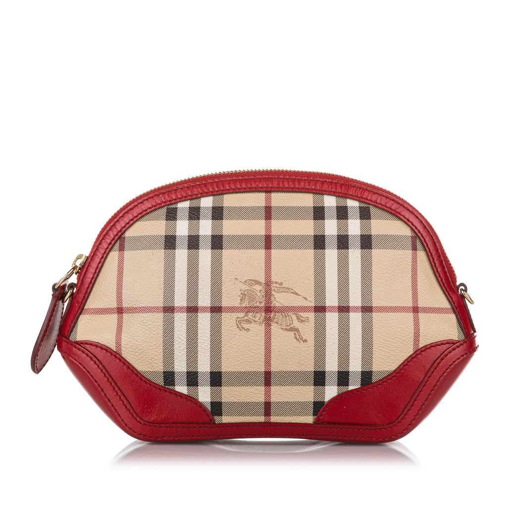 Haymarket Check Canvas Crossbody Bag Red - Bag Religion